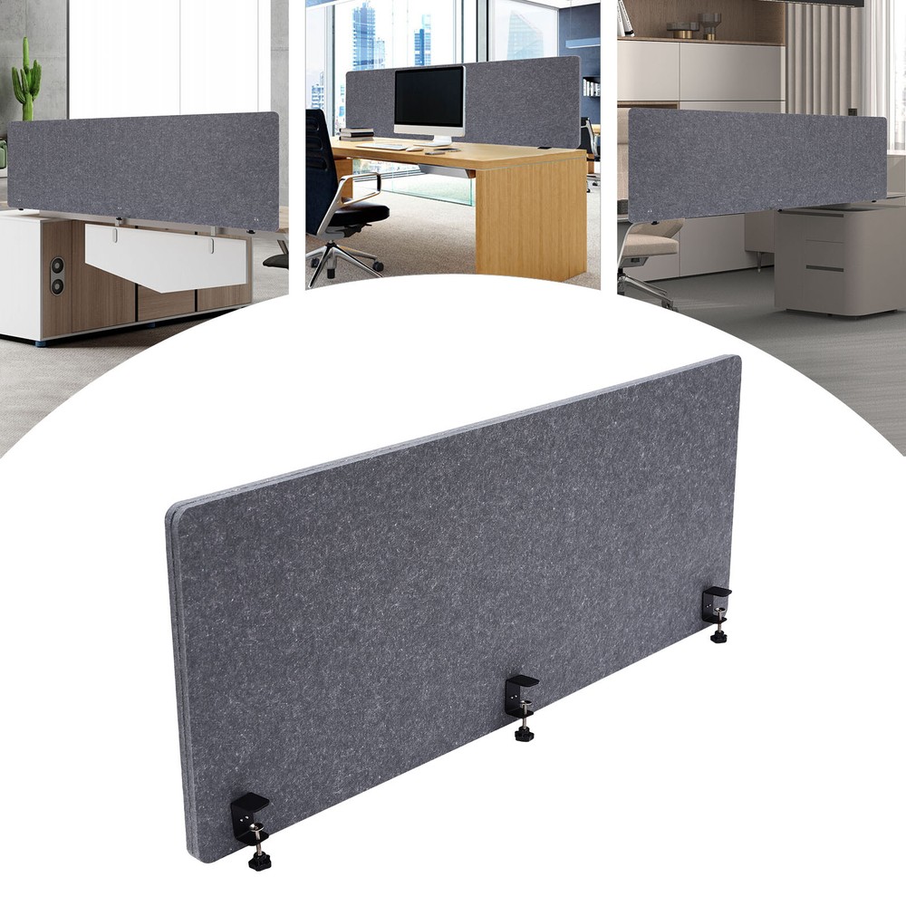 Durable Polyester Desk Divider - Table Mounted Office Privacy Partition