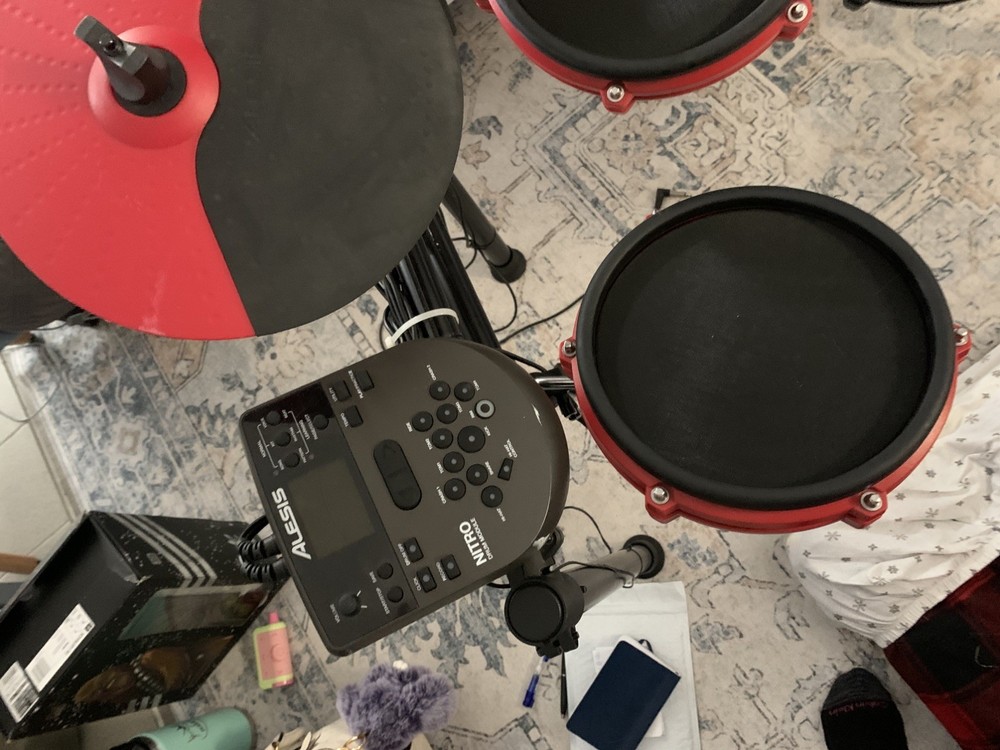 Alesis Nitro Max Expanded Electronic Drum Kit Red