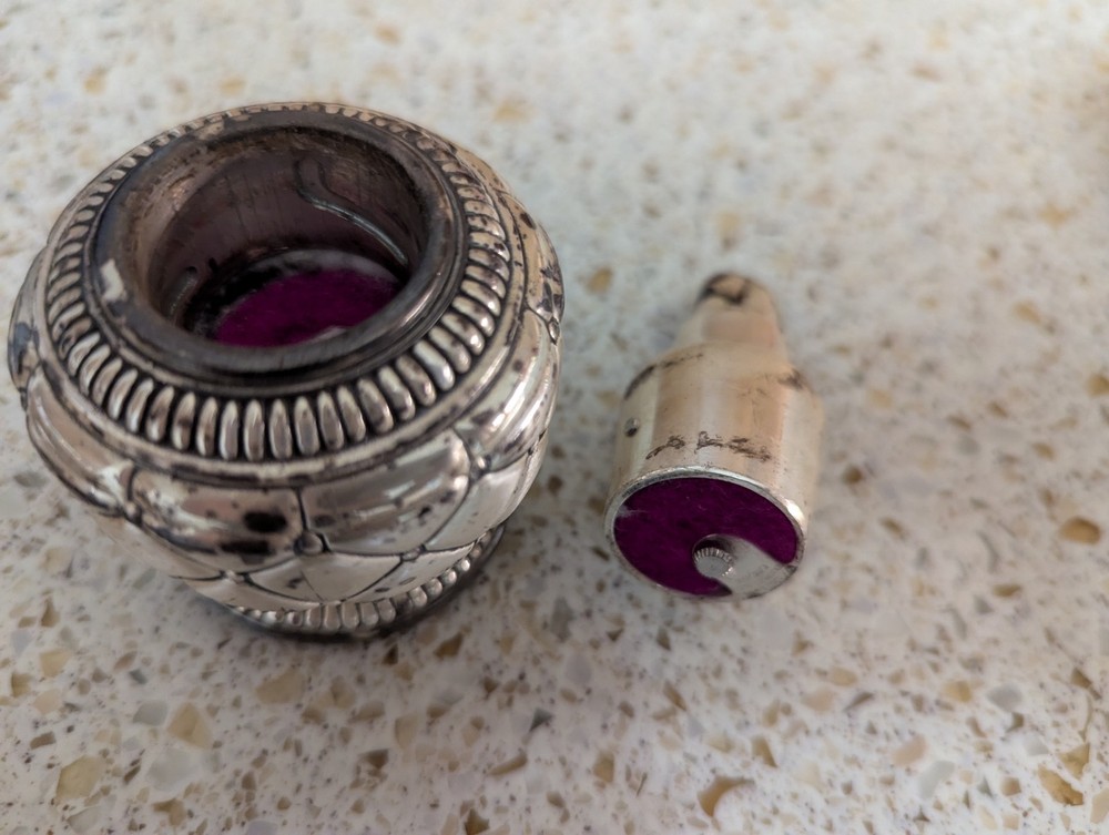 Vintage Ronson Gloria Table Cigar Cigarette Lighter Silver Plated