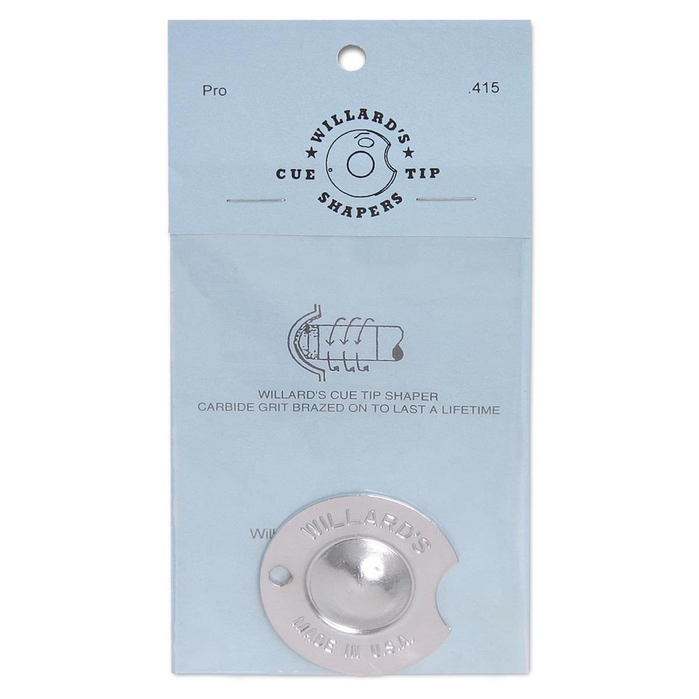 Willard Cue Tip Shaper - Pros Nickel Radius Small, Silver