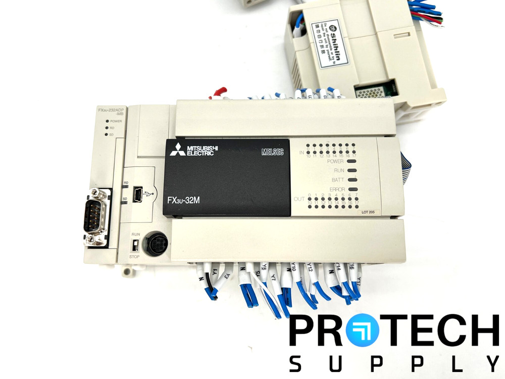 Mitsubishi MELSEC FX3U-32M CPU + AX2N-1PG Programmable Controller w/ WARRANTY