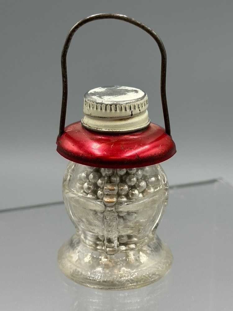 c 1940 LANTERN Tiny J S GLASS CANDY CONTAINER A&E 391 Vintage