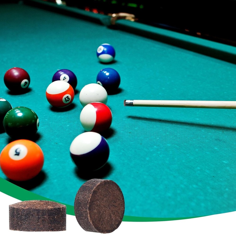 20pcs Billiard Pool Cue Tips Pool Stick Replacement Tips w/ Storage Box for Pool