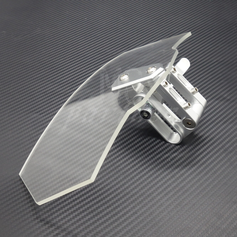 Adjustable Clip On Windshield Extension Spoiler Wind Deflector For Motorcycle