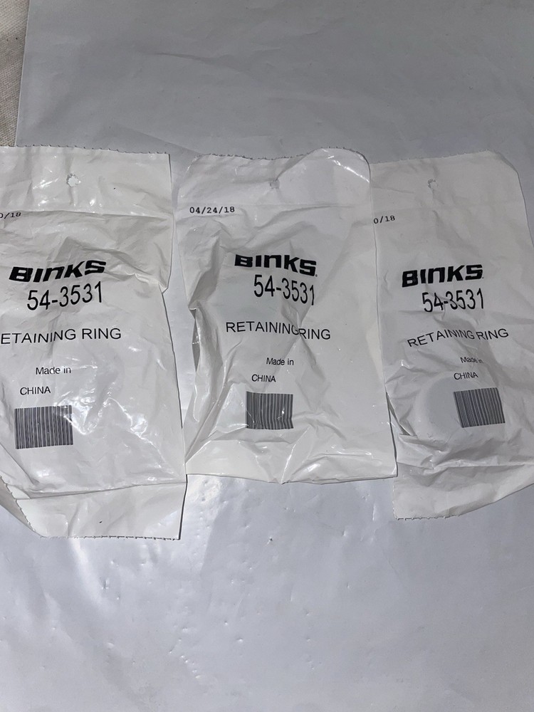 Lot Of (3) Binks Retaining Ring 54-3531