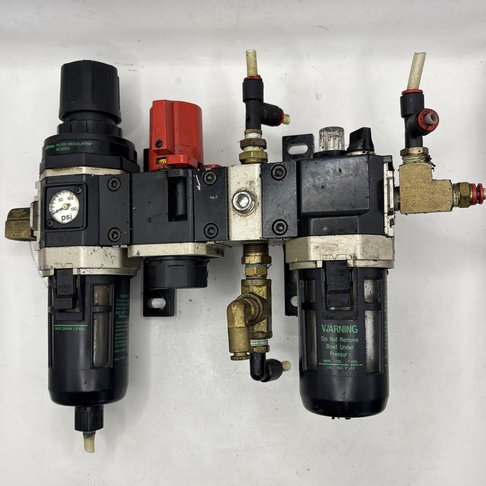 Miller Filter Regulator, Exhaust Valve, Distributor, And Lubricator Assembly