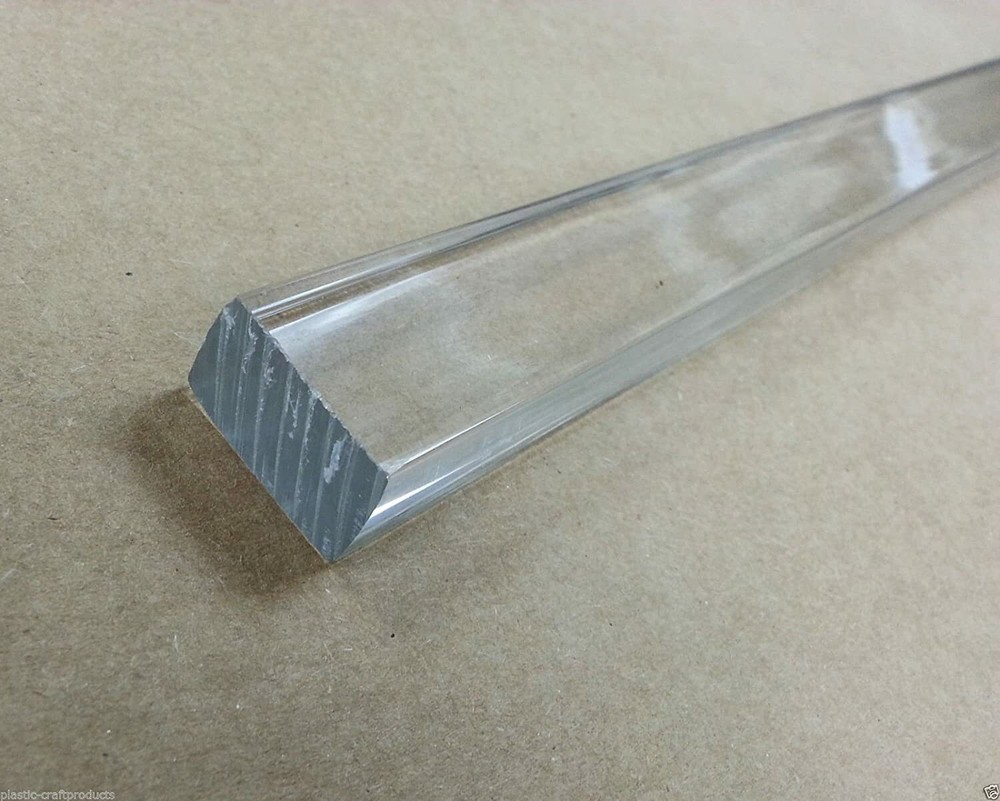 4 Pack 3 Feet (36") Clear Rectangle Solid Rods 3/8" Width x 1/8" Height AZM