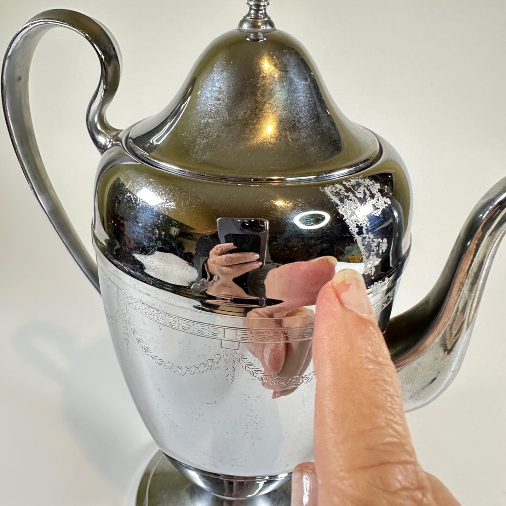 Farberware Teapot with Cream and Sugar Holders Vintage