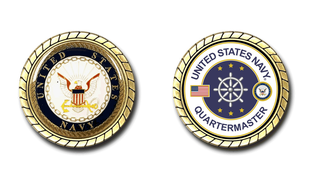 US Navy Quartermaster Challenge Coin Officially Licensed