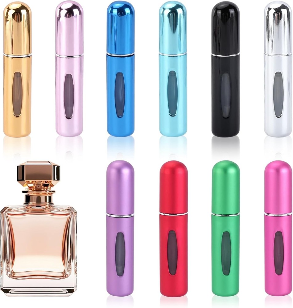 10Pcs Perfume Atomizer Bottles,5ml Refillable Mini Spray Set for Travel,Outgoing