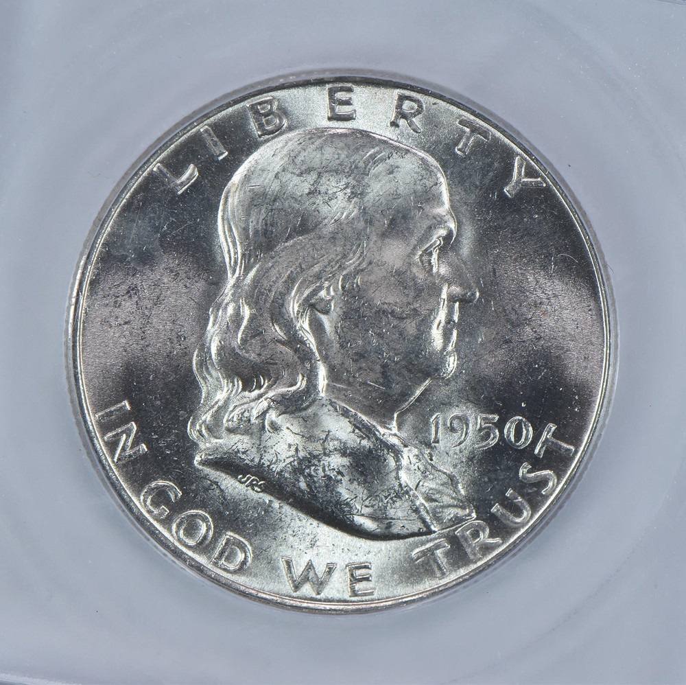 1950-D Franklin Half Dollar MS64 ICG