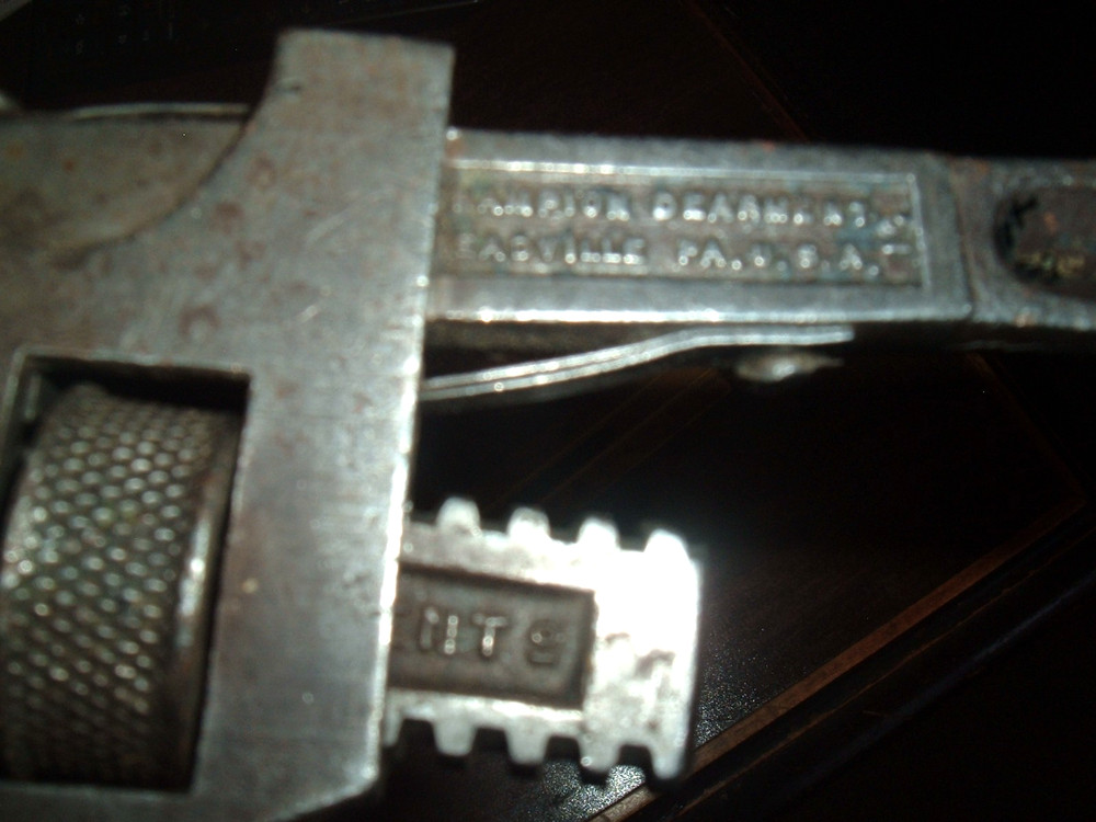Vintage champion dearment adjustable Monkey / Pipe Wrench 10"