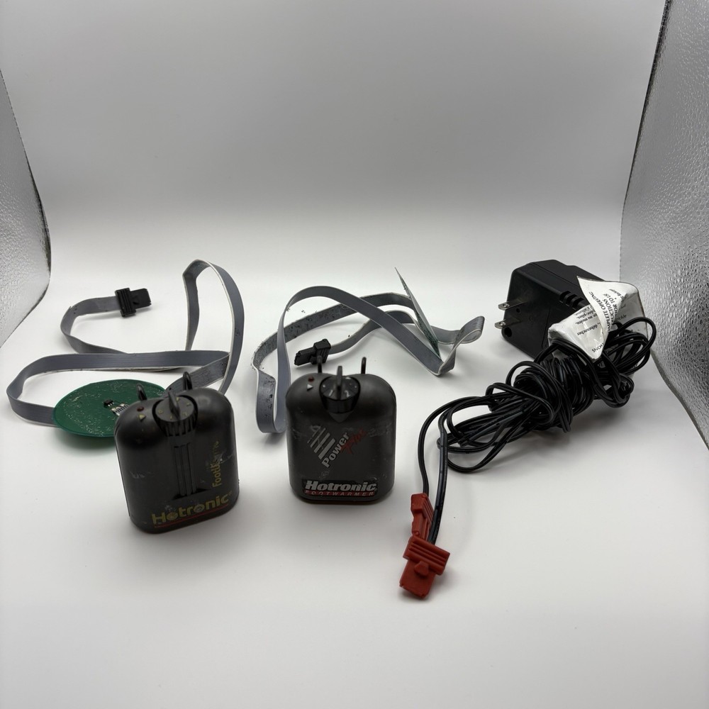 Hotronic Boot Heating System Lot - 2 Battery - Boot Clips - Charger - Cords READ