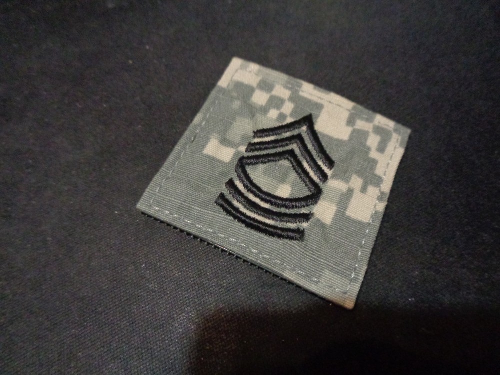 ACU E8 MASTER SERGEANT MSG Rank Patch Hook Fastener 2” X2” US Army NEW