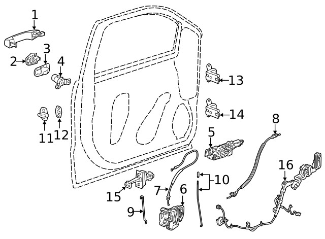 Genuine GM Handle Base 13550994