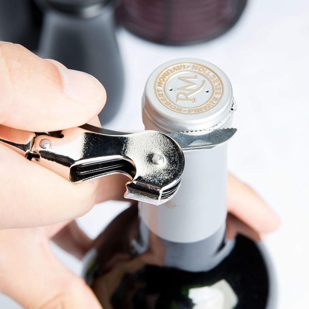 Rose Rock Pulltap's Double-Hinged Waiters Corkscrew, Black and Stainless Steel