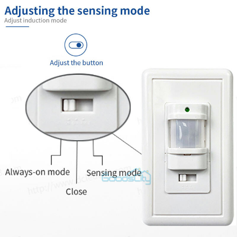 Body Infrared Motion Sensor Switch Detector LED Lamp Light Control Wall Mount