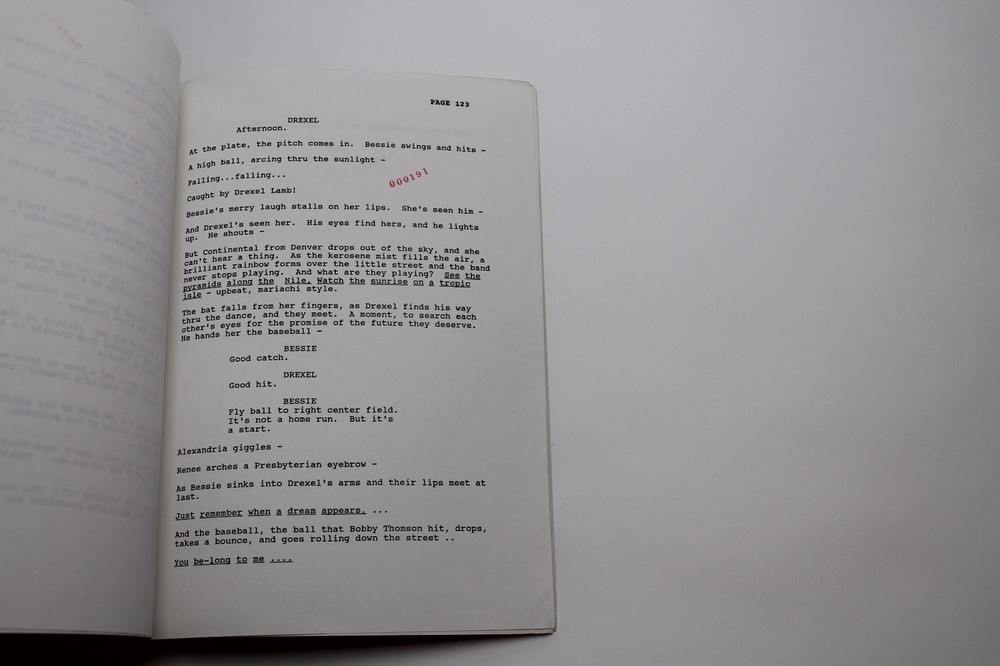 RUBY CAIRO / Robert Dillon 1991 Screenplay, LIAM NEESON suspicious plane crash