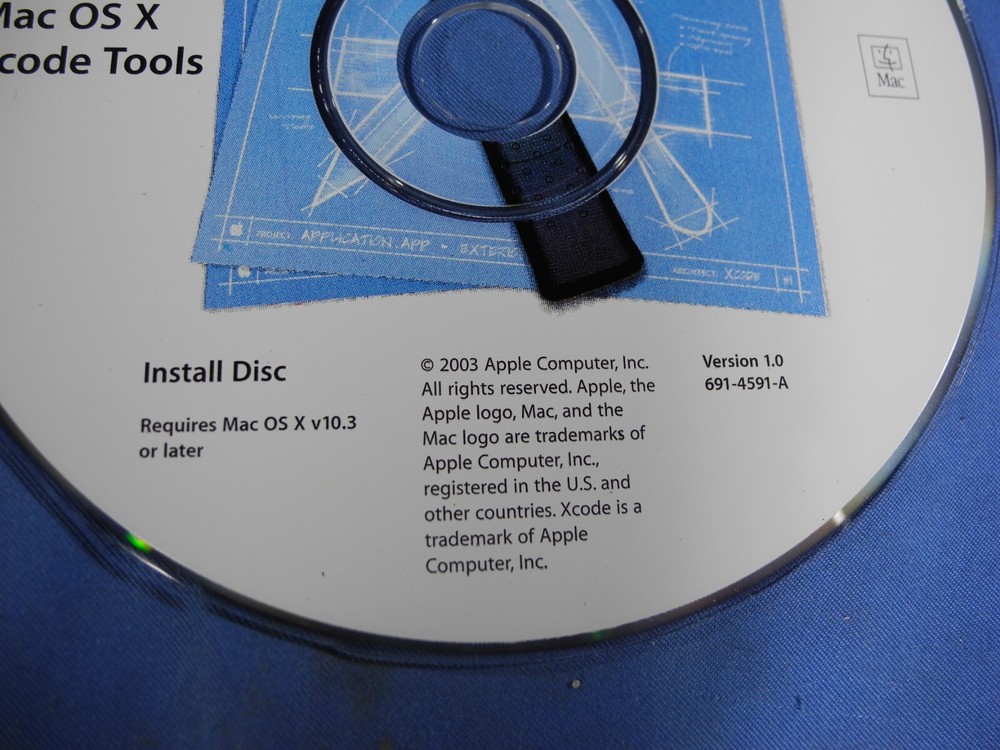 Mac OS X Xcode Tools Version 1.0 Install Disc Only 691-4591-A (FREE SHIPPNG!)
