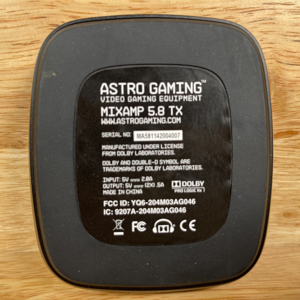Astro Gaming MIXAMP 5.8 TX Black Wireless Input 5V Headphone Transmitter Unit