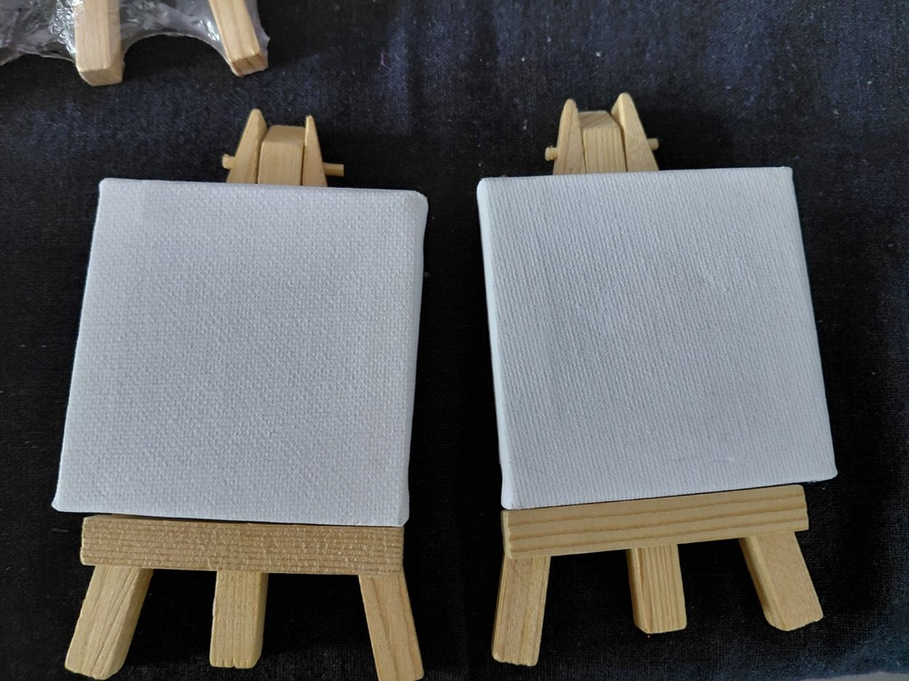 4x Mini Canvas & Easels