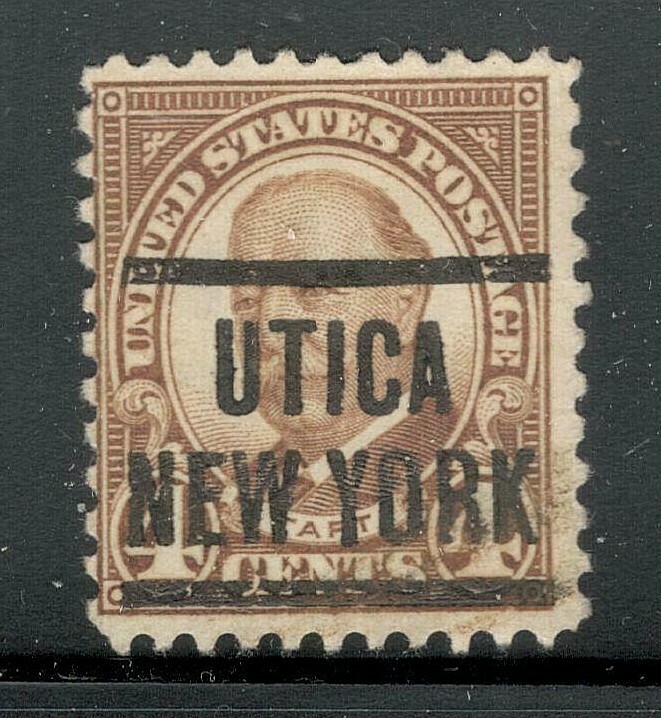 Sc # 685 ~ 4 cent Taft Issue, Precancel, UTICA NEW YORK