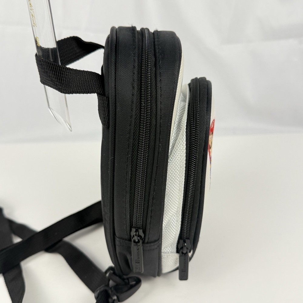 Nintendo DS Mini Backpack Carry Case Black & White Embroidered Mario