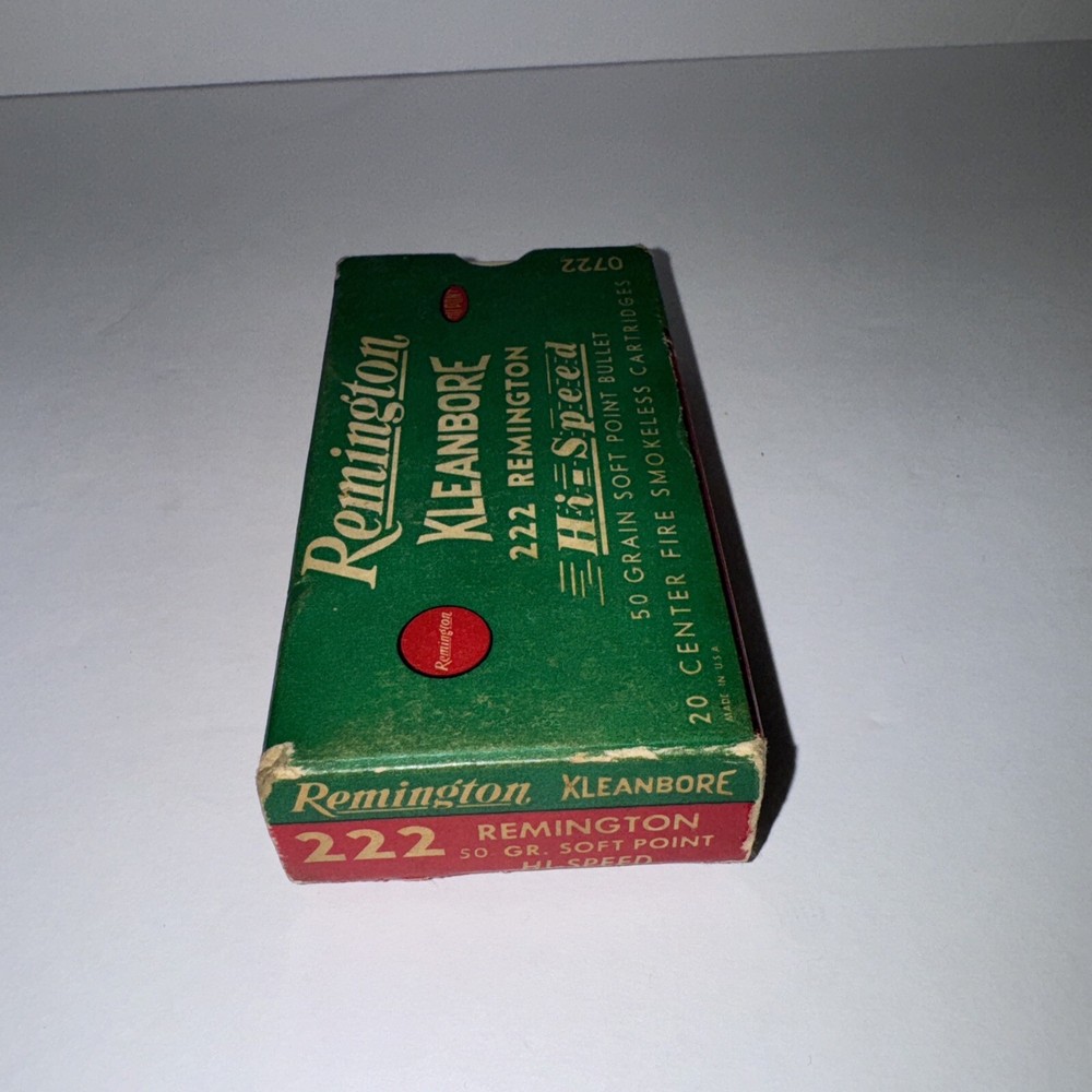 Empty Ammo box Remington Kleanbore 222 Remington