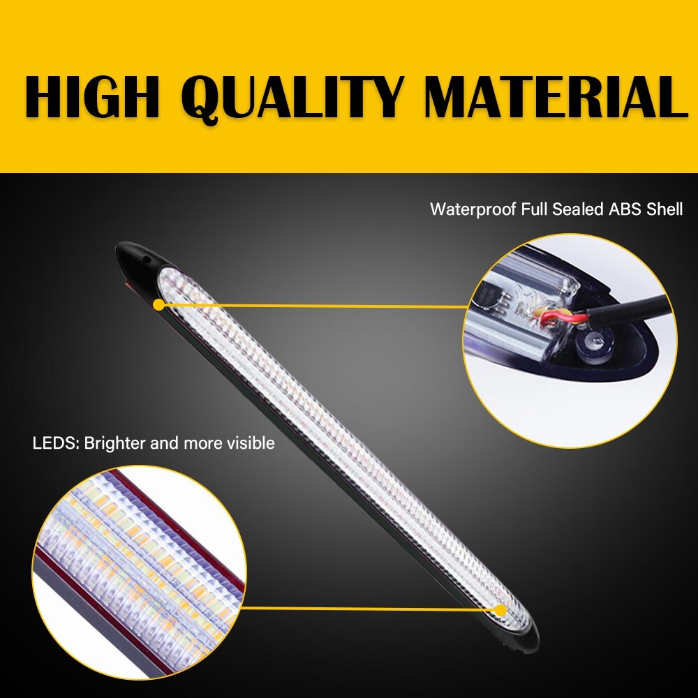 2pcs DRL Headlight Strip LED Light Daytime Running Sequential Turn Signal Lamp