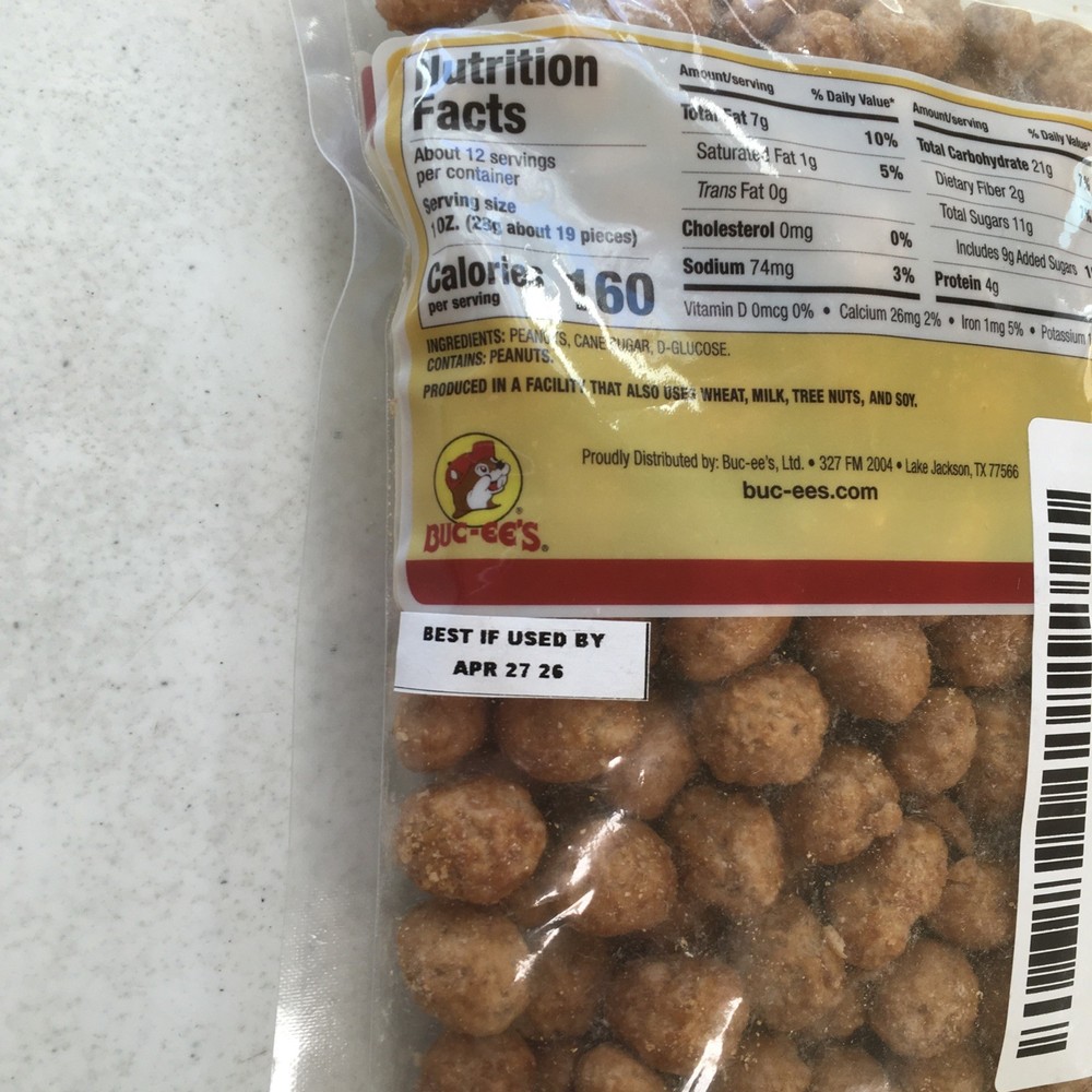 Bucees Sweet Coated Peanuts 12oz