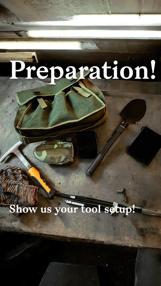 Military Style Tool Roll Bag + Folding Shovel & Hand Tools Bundle