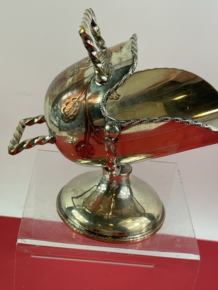 Vintage Silver-Plated Sugar Scuttle Bowl 6" Tall