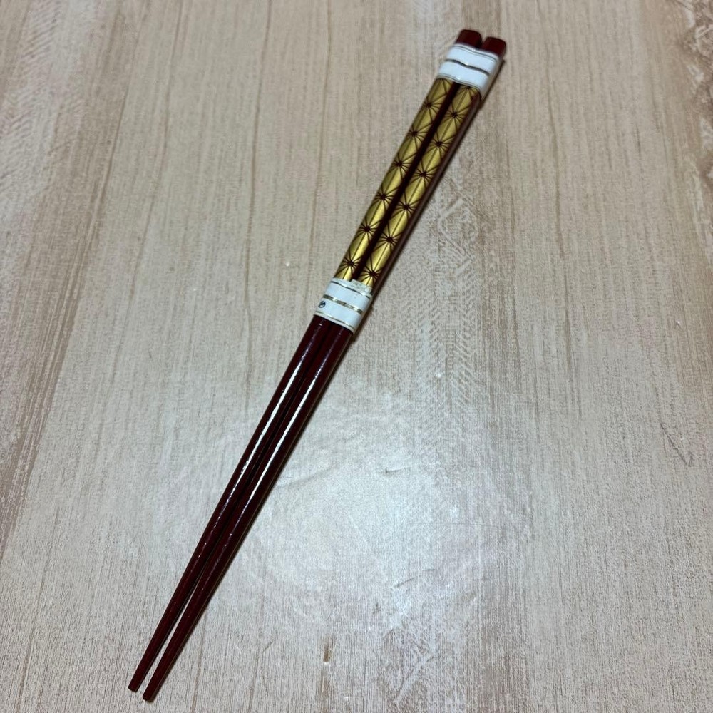 Red & Gold Star Pattern Wooden Chopsticks 19.5cm Tableware