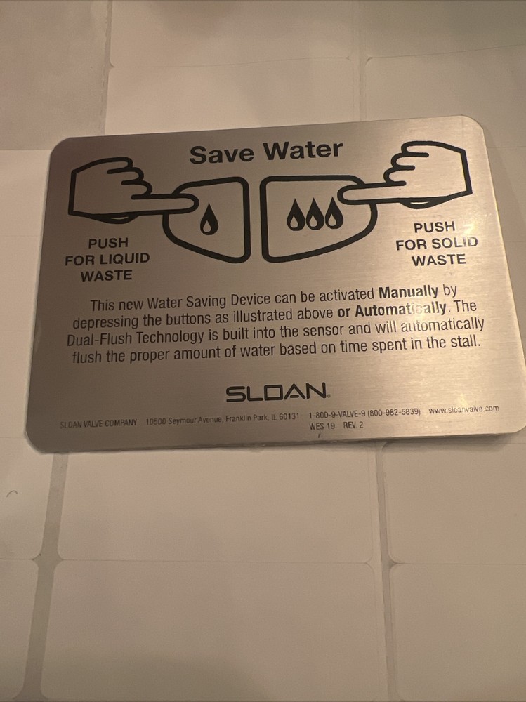 save water sloan Sign