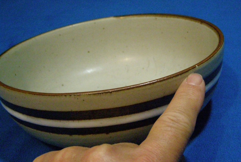 Otagiri Stoneware Moonlight Brown Pattern 8" Vegetable Bowl Japan