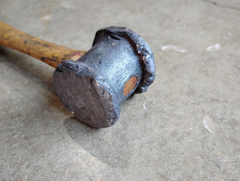 Vintage 1 Lb Pound Lead Hammer with Wood Handle