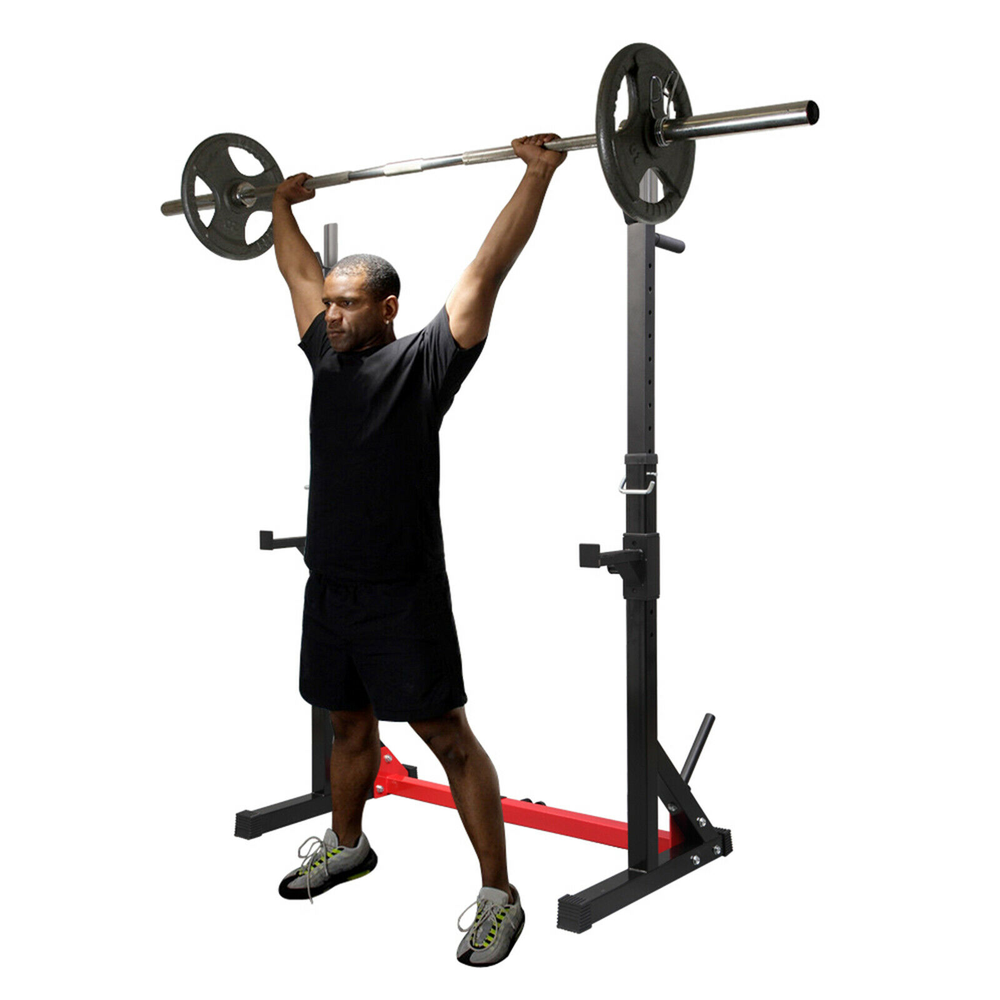Multi-function Home Fitness Adjustable Barbell Stand Squat Bench Press Trainer