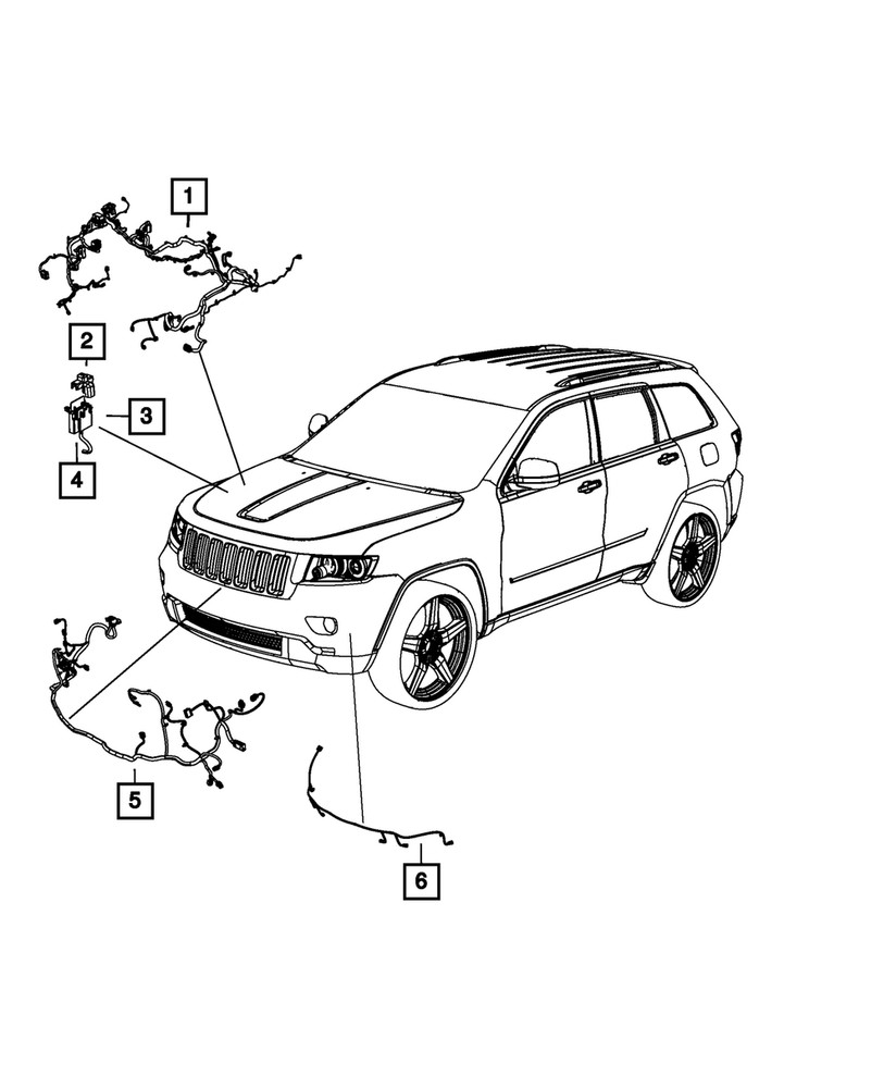 Genuine Mopar Front End Module Wiring 68186079AA