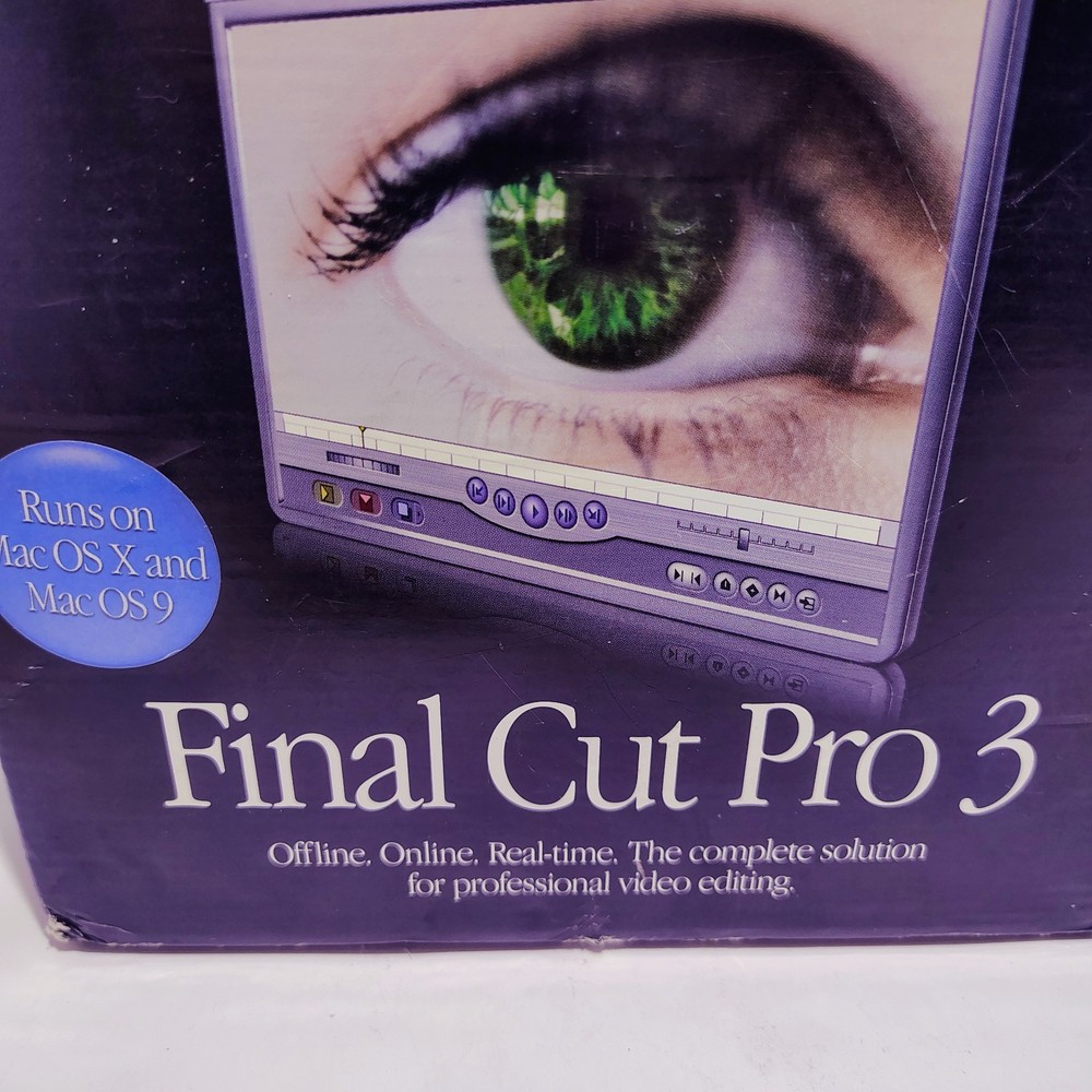 Final Cut Pro 3 for Mac/Apple User Manuals Original Final Cut Disc