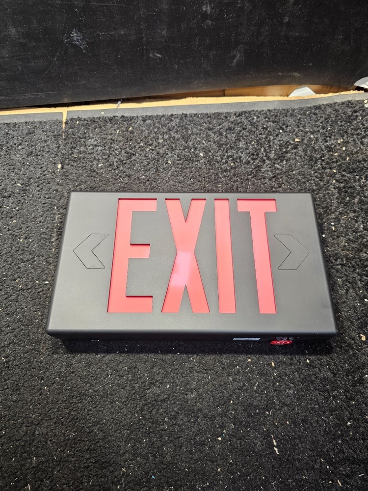 Cooper LPX7BKSD Polycarbonate Emergency LED Exit, Self Powered, 120/240/277VAC