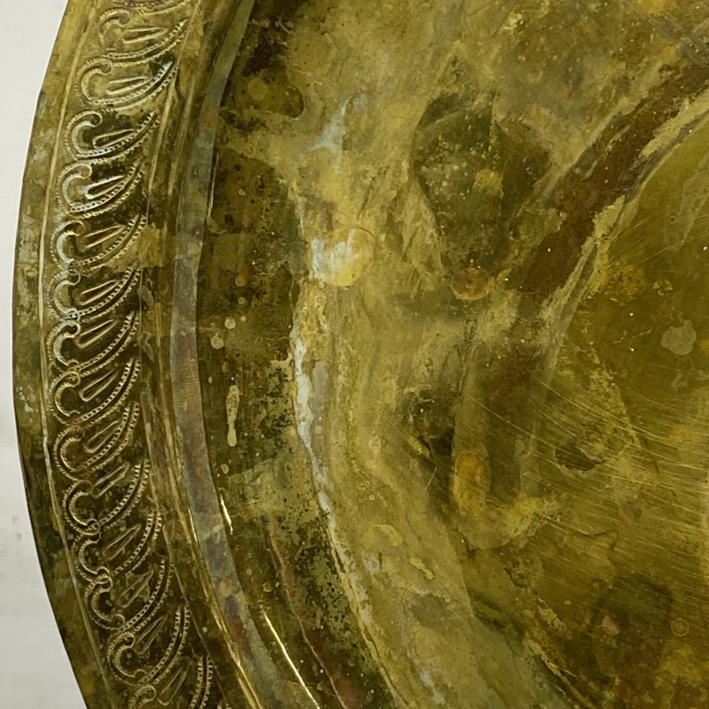 Vintage Brass Plate Egypt EGYPTIAN 12”