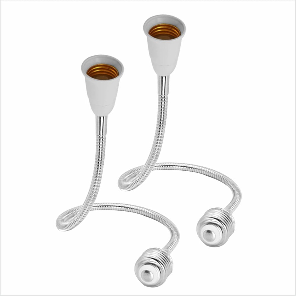 E26/E27 Light Socket Extender Adapter, 24 inches/60 cm Adjustable white