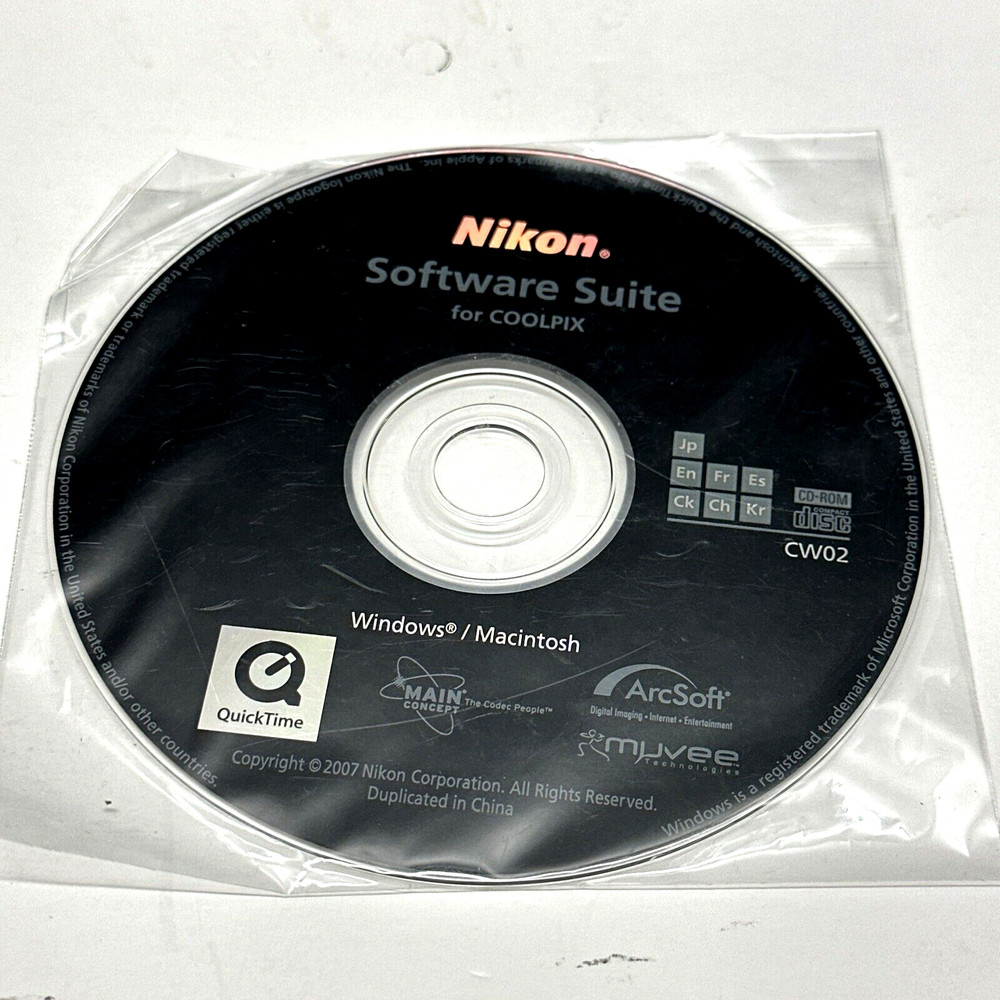 Nikon Software Suite CD-ROM DW02 for Windows Mac OS X (2007)