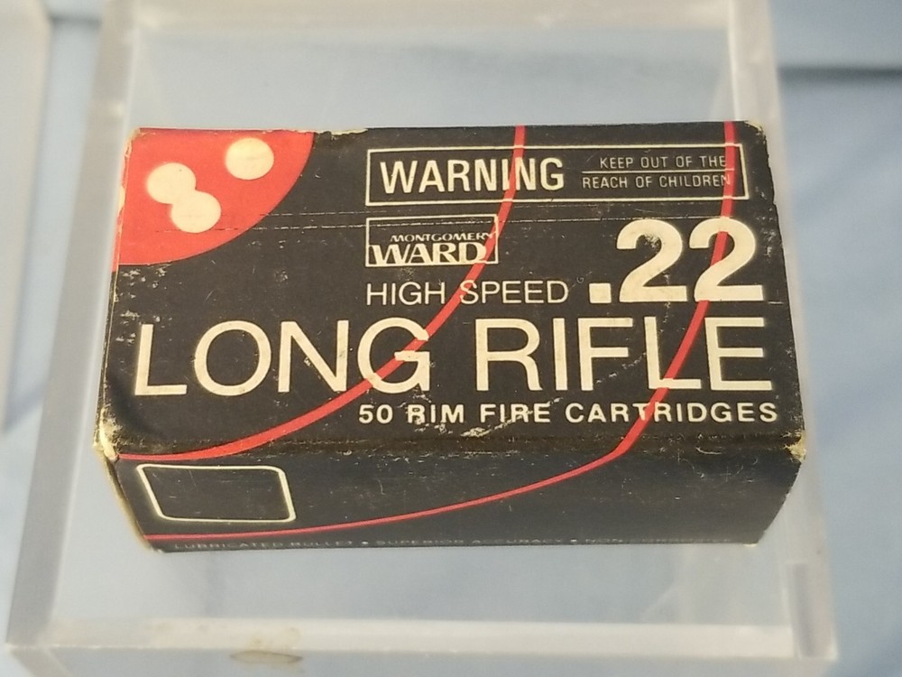 EMPTY Ammo Box 22 Long Rifle Montgomery WARD WARDS EMPTY BOX