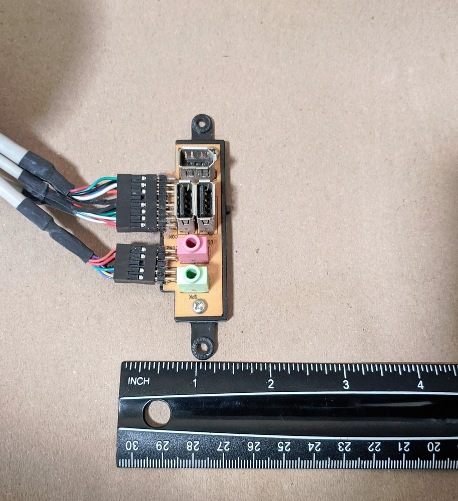PC Tower Case Front Panel PCB Port Assembly: 2x USB/Speaker/MIC/1394 Cable