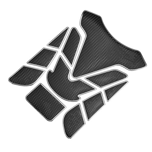 Universal 3D Motorcycle Gas Tank Decal 7.68''x5.63'' Gas Tank Silver Tone