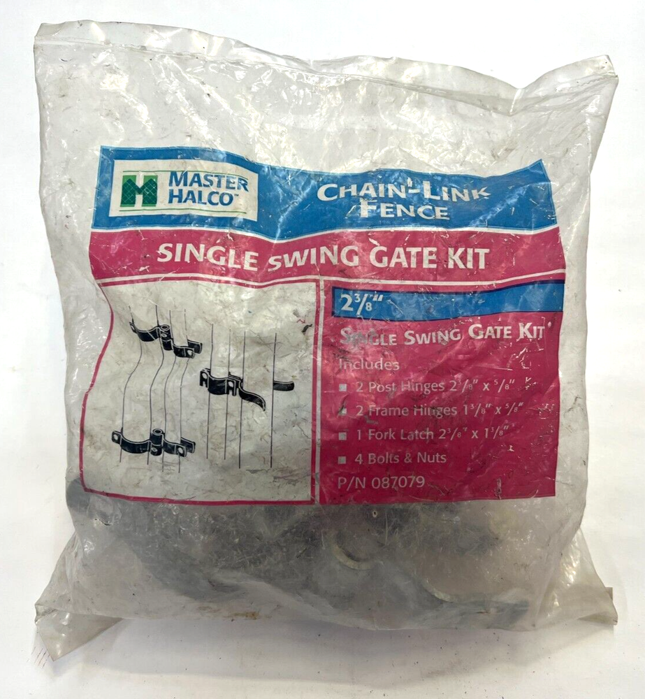 MASTER HALCO CHAIN LINK FENCE SINGLE SWING GATE KIT 087079 2-3/8"