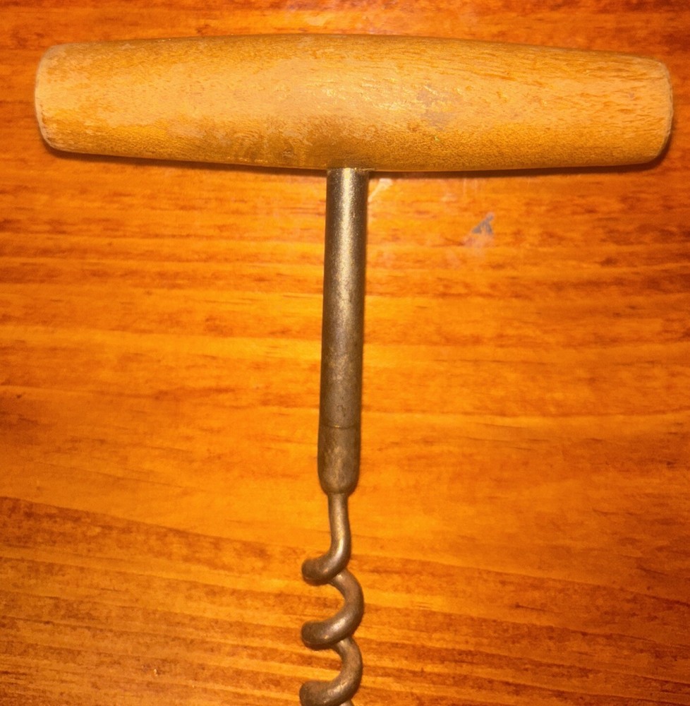 Vintage Wooden Handle Corkscrew