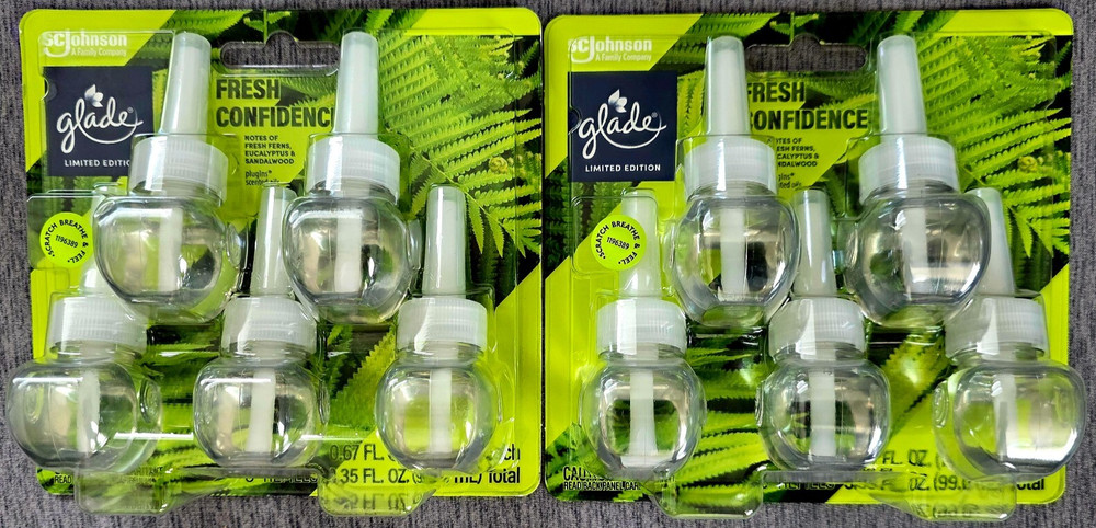 10 Glade PlugIns Scented Oil Refills FRESH CONFIDENCE  2 x 5 packs Limited