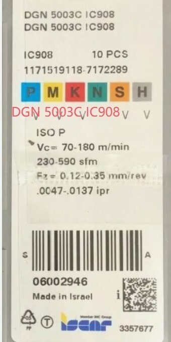 10 PCS  ORIGINAL  INSERTS  DGN 5003C IC908